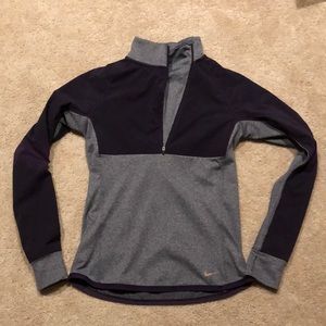 Nike running zip up - purple - small